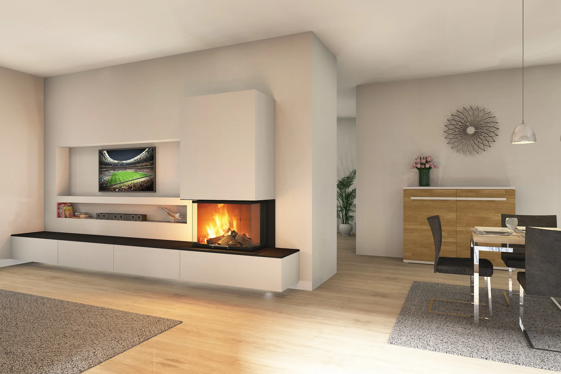 Visualisierung Bauvorhaben Kamin