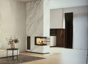 eingebauter Kaminbausatz