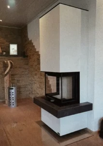 eingebauter Kaminbausatz