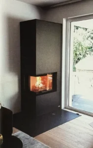 eingebauter Kaminbausatz