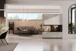 eingebauter Kaminbausatz