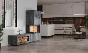 eingebauter Kaminbausatz